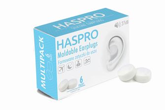 HASPRO 6P tappi per orecchie in silicone, bianco