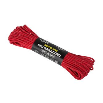 Helikon-Tex 550 Paracord riflettente (50ft) - rosso