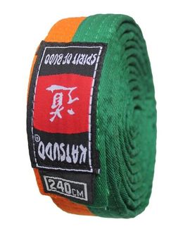 Cintura Katsudo Judo arancio-verde