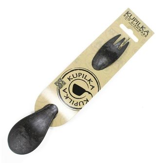 Kupilka S14K Spork Forchetta nera + cucchiaio 20,5 cm, nero