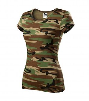 Malfini Camouflage maglietta da donna, marrone, 150g/m2
