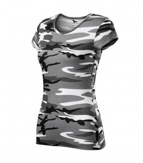 Malfini Camouflage maglietta da donna, grigio, 150g/m2