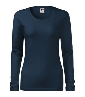 Maglietta Malfini Slim a maniche lunghe da donna, blu scuro
