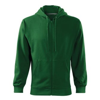 Malfini Felpa con zip Trendy da uomo, verde, 300g/m2