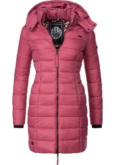 Marikoo ABENDSTERNCHEN Cappotto trapuntato da donna con cappuccio, berry