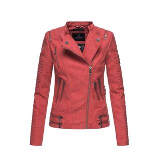 Giacca in pelle da donna Marikoo Akikoo, rosso