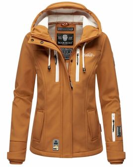 Marikoo KLEINE ZICKE giacca transitoria da donna con cappuccio, marrone caramello