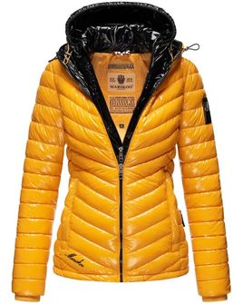 Marikoo LENNJAA giacca invernale da donna con due cappucci, giallo e nero