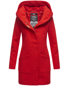 Marikoo MAIKOO Cappotto invernale da donna con cappuccio, rosso