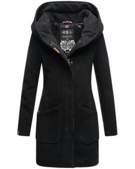 Marikoo MAIKOO Cappotto invernale da donna con cappuccio, nero