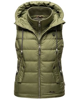 Marikoo TAISAA Gilet con cappuccio da donna, oliva