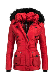 Marikoo VANILLA giacca invernale da donna con cappuccio, rosso