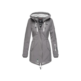 Giacca invernale softshell Marikoo ZIMTZICKE da donna con cappuccio, grigio