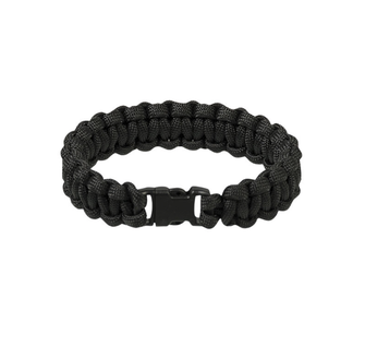 Mil-tec Survival paracord braccialetto 15mm, nero