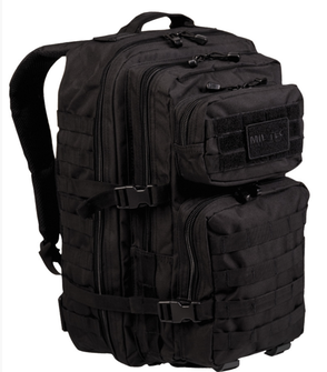 Mil-Tec US assault Large zaino, Nero, 36L