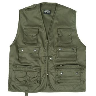 Mil-Tec Gilet JAGD per caccia o pesca, OLIVA