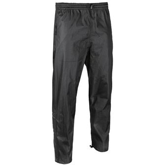 Pantaloni antipioggia impermeabili Mil-tec Weather, neri