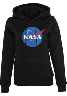 Felpa con cappuccio NASA Insignia da donna, nera
