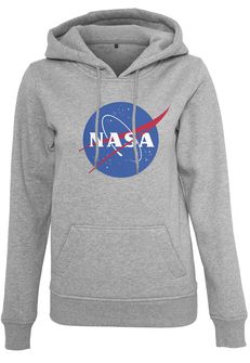Felpa con cappuccio NASA Insignia da donna, grigio