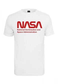 Maglietta NASA da uomo Wormlogo, bianco