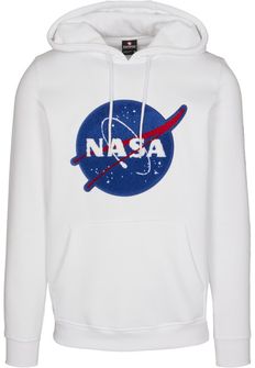 Felpa con cappuccio NASA Southpole Insignia Logo da uomo, bianco