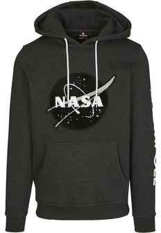 Felpa con cappuccio NASA Southpole Insignia Logo da uomo, antracite