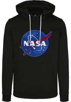 Felpa con cappuccio NASA Southpole Insignia Logo da uomo, nero