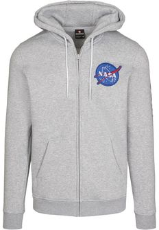 Felpa NASA Southpole con zip e cappuccio da uomo, grigio
