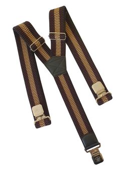 Natur Stripes bretelle con clip per pantaloni, marrone