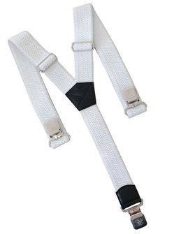 Bretelle Natur con clip per pantaloni, bianco