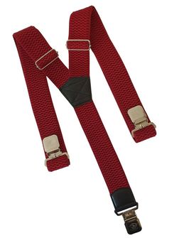Bretelle Natur con clip per pantaloni, rosso