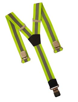 Bretelle Natur con clip per pantaloni, verde riflettente