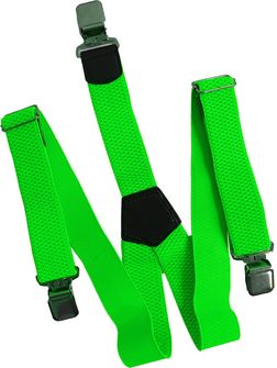 Bretelle con clip per pantaloni Natur, verde neon
