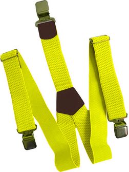Bretelle Natur con clip per pantaloni, giallo neon