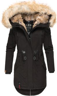 Navahoo Bombii giacca invernale da donna con pelliccia, nero