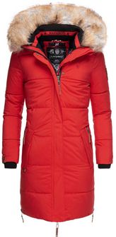 Navahoo Halina, giacca invernale da donna con cappuccio, rosso