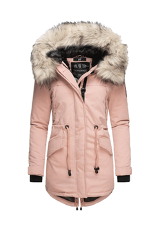 Navahoo LadyLike, giacca invernale da donna con cappuccio e pelliccia, rosa