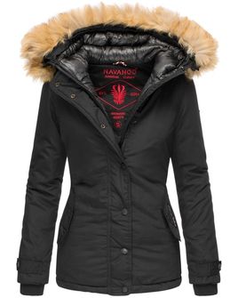 Navahoo Laura, giacca invernale da donna con cappuccio, nero