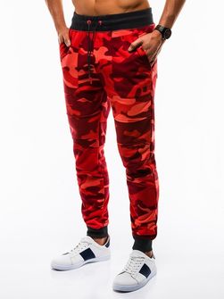 Pantaloni da corsa mimetici Ombre da uomo P820, rosso mimetico