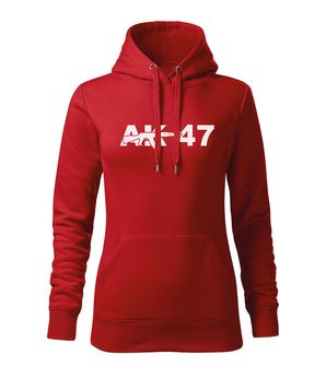 DRAGOWA felpa con cappuccio da donna AK-47, rosso 320g/m2