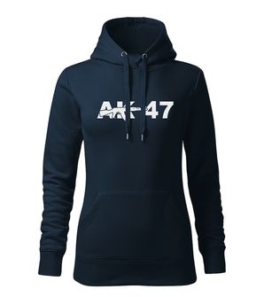 DRAGOWA felpa con cappuccio da donna AK-47, blu scuro 320g/m2