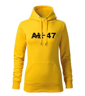 DRAGOWA felpa con cappuccio da donna AK-47, giallo 320g/m2