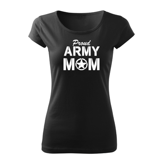 DRAGOWA T-shirt corta donna mamma esercito, nero 150g/m2