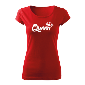 DRAGOWA t-shirt corta donna queen, rosso 150g/m2