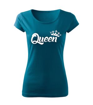 DRAGOWA t-shirt corta donna queen, blu petrolio 150g/m2