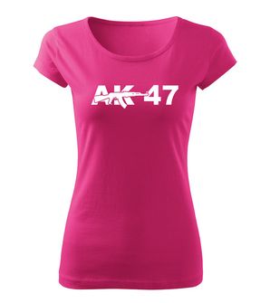 DRAGOWA T-shirt da donna AK-47, rosa 150g/m2
