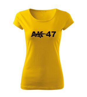 DRAGOWA T-shirt da donna AK-47, giallo 150g/m2