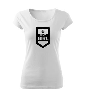 DRAGOWA t-shirt donna army girl, bianco 150g/m2
