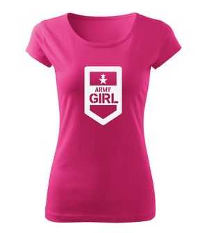 DRAGOWA t-shirt donna army girl, rosa 150g/m2