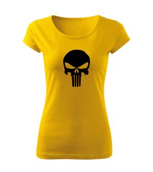 DRAGOWA t-shirt donna punisher, giallo 150g/m2